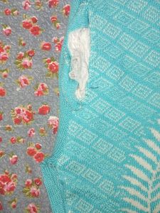 Winter Teal Kurta Set with White Print