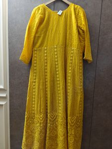 Yellow Chikankari Kurta