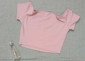 Pink Bow Crop Top