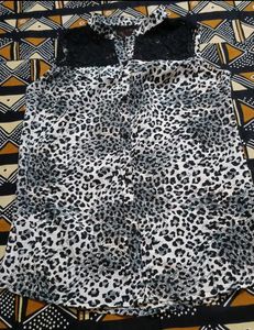 Leopard Print &amp; Floral Top Set
