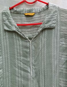 Aurelia Sage Green Kurta | Size XL