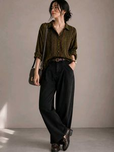 ✨💚🖤Stylish Striped Button-Down Shirt✨💚🖤