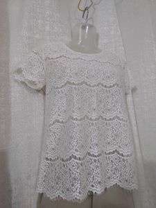 Elegant White Lace Top