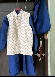 Men's Ethnic Kurta Set with Nehru Jacket