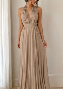 Elegant Halter Neck Maxi Dress
