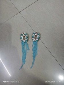 Dangling Turquoise &amp; Crystal Earrings