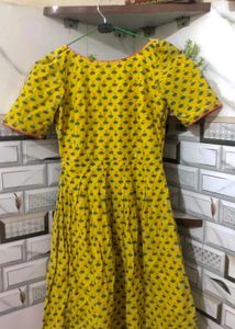 Vibrant Yellow Printed Kurta