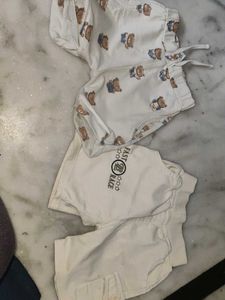 Cute Bear Print Shorts Set