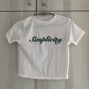 White Crop top