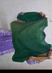 Elegant Ombre Green &amp; Gold Saree