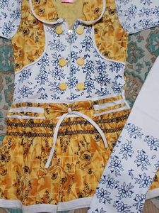 Girls Yellow Floral Set