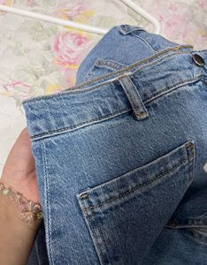 Denim Skirt With Patch Pockets