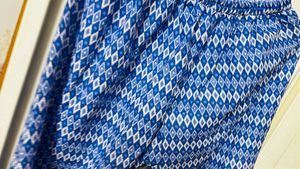 Blue Floral Embroidered Kurta
