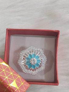 Pure Silver Elegant Floral Brooch Pin
