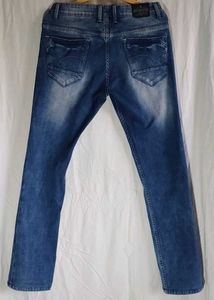 Men's Blue Washed Denim Jeans
