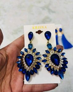 Stunning Blue Statement Earrings