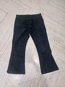 Flared Black Denim Jeans