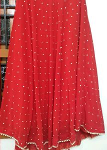Red heavy Handwork Sharara Set Full Zircon Work