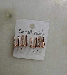 Sparkling Rose Gold Ear Cuff Set
