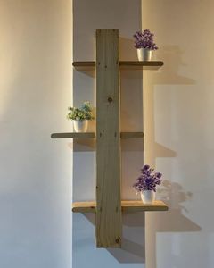 Wooden Floating Wall Shelf