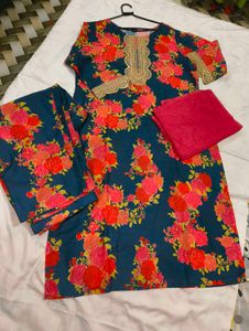 Floral Print Kurta Set