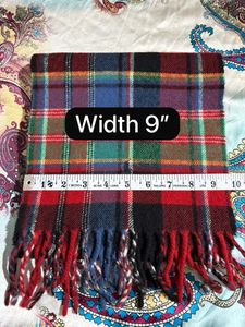 RL Authentic Plaid Scarf with Fringe