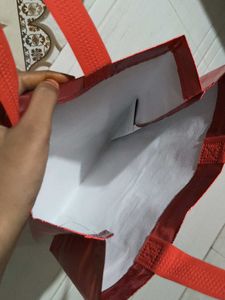 Shiny Red Tote Bag
