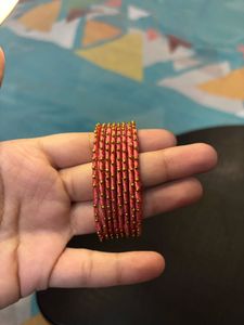 Pink & Golden Traditional Bangles Set 💗✨