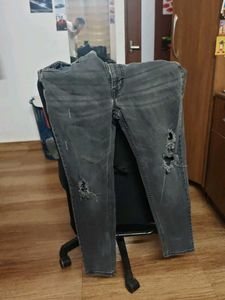 Gray Ripped Jeans