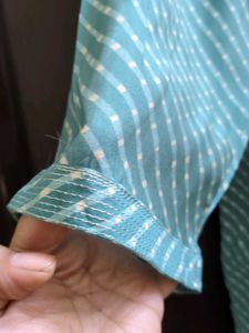 Elegant Teal Striped Kurta
