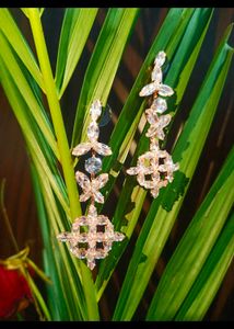 Western Korean Long Earrings Design