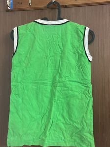 New Sleeveless Green T shirt For Kids