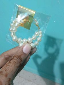 Fashion Pearl Hoop Earrings