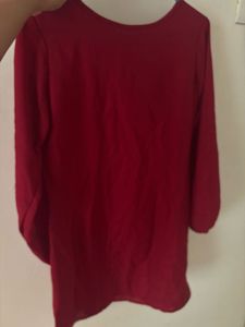Chic Red Dress with Belt