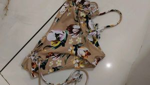 Floral Print Bikini Top