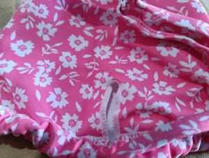 5.Pink Floral Bikini Top