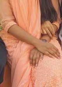 Elegant Chikankari orange Kurta Set with p