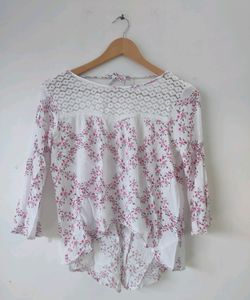 Floral Lace Top & Shorts Set