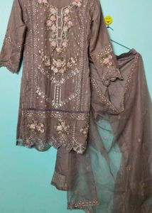 Embroidered Kurta Set with Dupatta