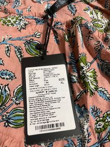 Floral Print Halter Neck Kurta Set