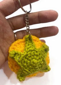 Cute Yellow Rose Keychain