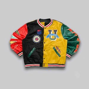 Retro '1991 All Star' Patchwork Color-Block Varsit