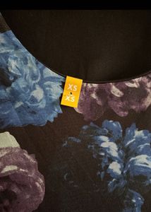 New One Beautiful Zudio Black And BlueFloral Dre