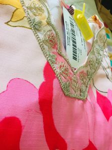 Pink Floral Print Kurta Set with Dupatta💖