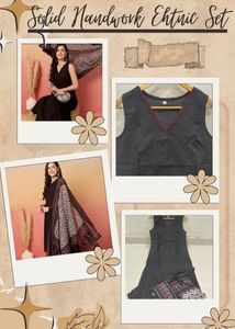 Elegant Black Kurta Set with Dupatta
