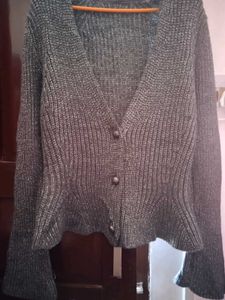 Sparkly Button-Up Cardigan