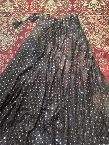 Designer Black Mirror Work Lehenga Choli Set