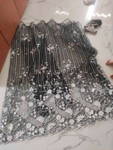 Pakistani Elegant Black &amp; White Kurta Fabric