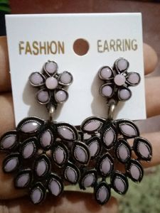 Pink Stone Earrings
