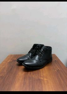 Black Leather Ankle Boots